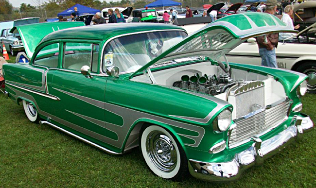 Sidney, New York, airport car show